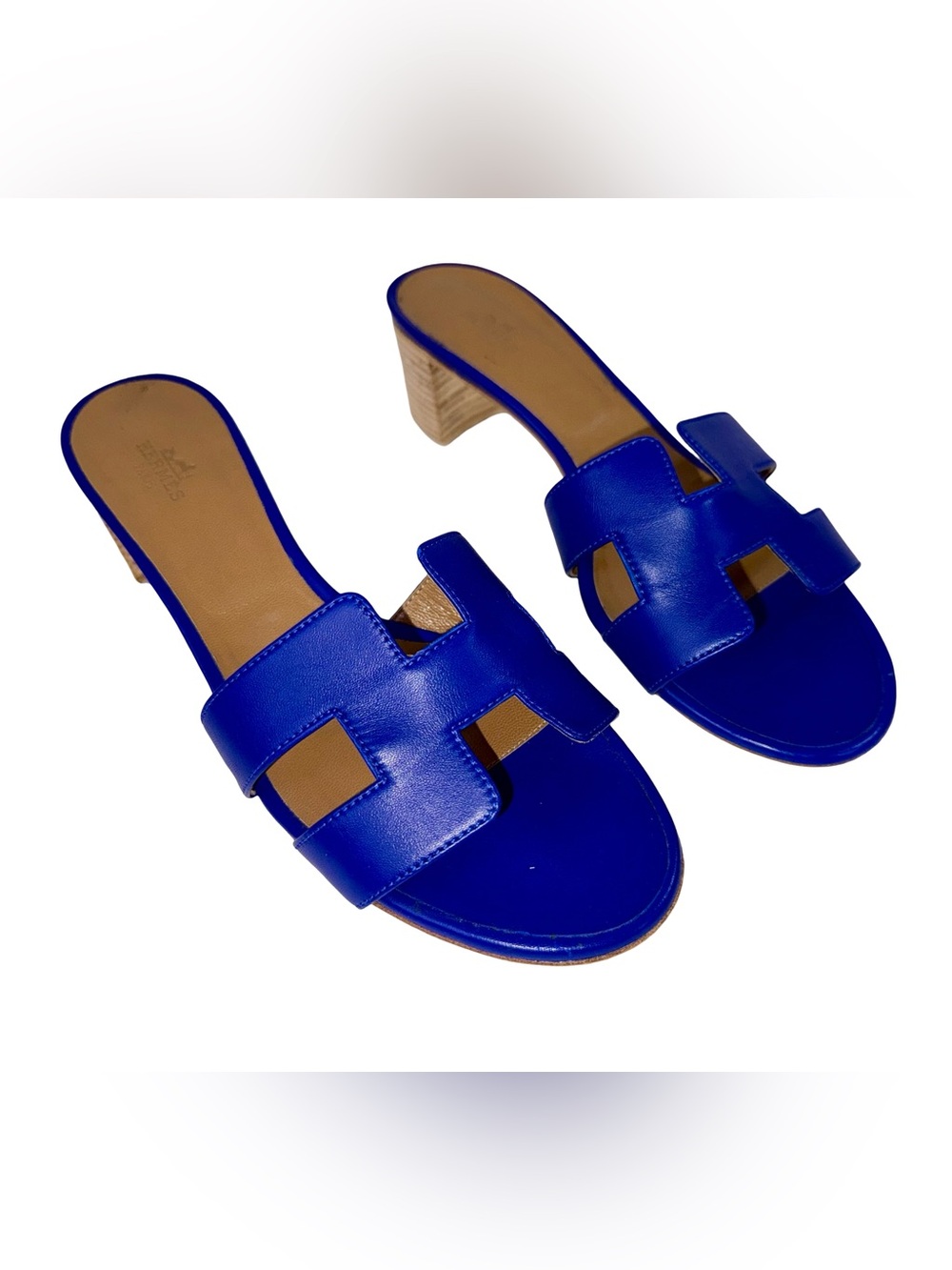 HERMES OASIS SANDALS IN BLUE